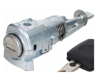 Techstar Autós Ajtózár Hengerfej, Kompatibilis Skoda Octavia 2 2004-2013-val, Ezüst Felülettel, Gyári Cikkszám 1Z0837167 / 1Z083