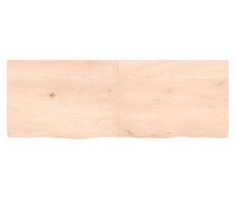 Nástěnná police, 140x50x4 cm, neošetřený masivní dub