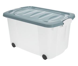 Bútortároló doboz Excellent Houseware, polipropilén, 60x40x35 cm, 75 l, zöld