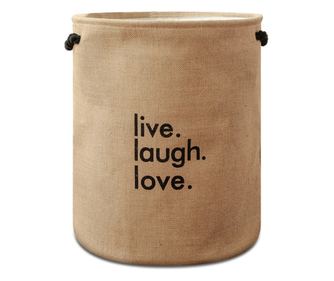 Zeller Koš na prádlo - přírodní, juta/polyester, 40x50 cm, hnědý