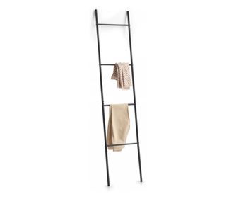 Scarita prosoape Zeller, metal, negru, 38 x 2 x 176 cm