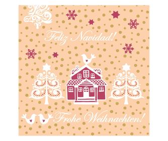 Svečane serviete Linclass za božič/novo leto - Ella (pastelno oranžna) / 40 x 40 cm / 50 kos