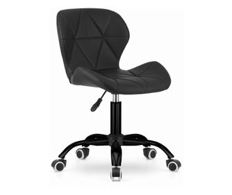 Valora FETO črn vrtljivi stol iz umetnega usnja | Modern pisarniški stol