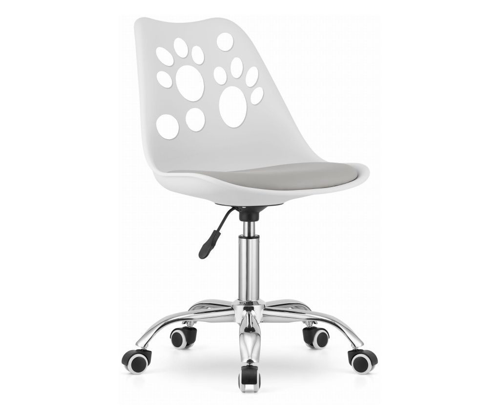 Valora PRINT forgószék, ergonomikus, fehér és szürke, otthoni irodába