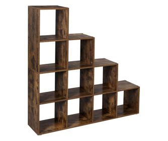 Valora lépcsős polc, rusztikus barna forgácslap