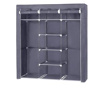 Valora TEXTIL GARDRÓB Helytakarékos szürke összecsukható gardrób