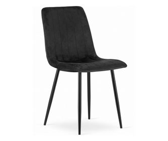 Valora JEWA crna baršunasta ergonomska stolica za dnevni boravak