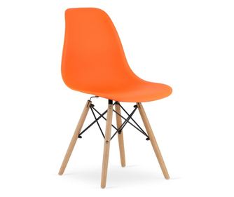 Valora OSAKA ergonomikus étkezőszék, narancssárga, természetes lábakkal, 4 db