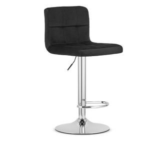 Καρέκλα Valora HAXU Περιστρεφόμενη, Μαύρο Βελούδο x 2 | Χρωμιωμένη Βάση