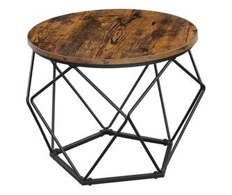 Комплект от 2 масички за кафе Valora в рустик кафяв цвят със стоманена рамка | Лофт стил