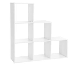 Valora LÉPCSŐS POLC Fehér Polc Modern Dizájn Nappaliba