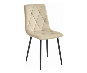 Valora Tyra étkezőszék, világos bézs bársony, fekete lábak, 4 db