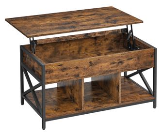 Valora rusztikus barna fém dohányzóasztal nappaliba