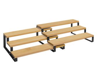 Valora FŰSZERTARTÓ Konyhai polcok Bambusz Acél Helytakarékos x2