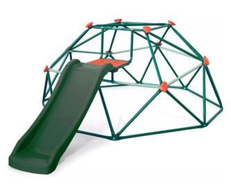 Plum Deimos Kovová prolézačka s klouzačkou 261 x 182 x 90 cm - Zelená