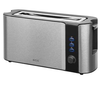 Prajitor de paine ECG ST 10630 inox , 1000 W, 2 felii, 6 niveluri rumenire