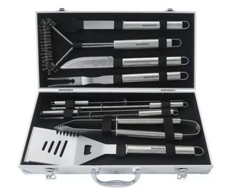 Komplet pripomočkov za žar/BBQ, 10 kosov, nerjaveče jeklo, Klausberg KB7901