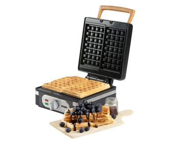 DOMO gofrisütő, Gofrisütő, tapadásmentes kerámia lapok, állítható hőmérséklet, termosztát, hőszigetelt fogantyú, gyors előkészít