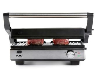 2 az 1-ben elektromos grill, DOMO, Waffle & Grill, fekete