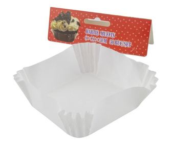 Papirnati modelčki za muffine 8x8x3 cm 30 kos/set