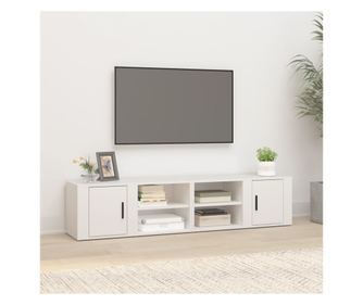 TV komode, 2 kom., bijela, 80x31,5x36 cm, obrađeno drvo
