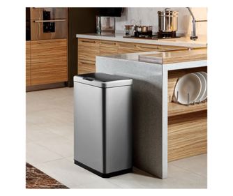 EKO Koš za smeće sa senzorom „Mirage”, 2x20 L, mat srebrni
