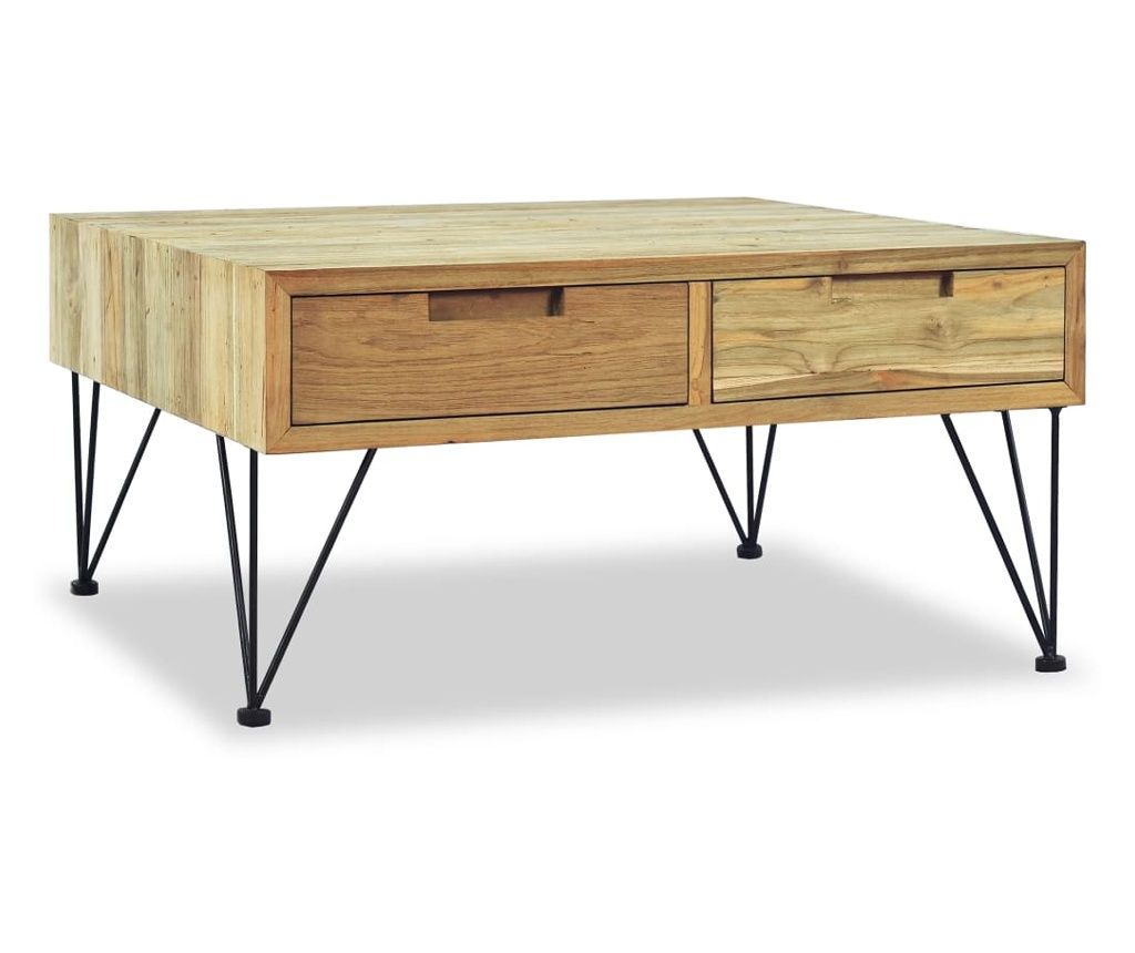Coffee table, 80 x 80 x 40 cm, solid teak wood