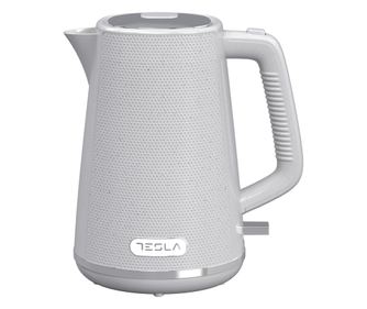 Tesla KT400GX vízforraló, 1.7L, 2200W, automatikus kikapcsolás, LED kijelző, 360°-os forgó talp, fehér/szürke