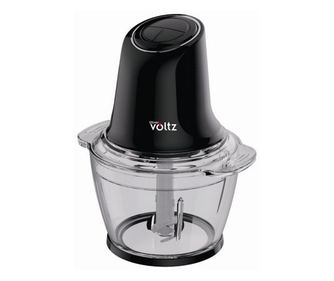 Oliver Voltz Daisy OV51111W aprító, 600 W, 1 liter, dupla acélpenge, üvegtál, fekete