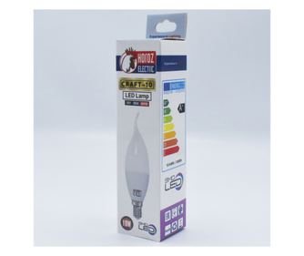 Bec led flacara 10W (90W), E14, 1000 lm, lumina rece (6400K), opal, Horoz Electric