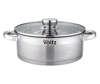 Cratiță Oliver Voltz OV51210Q28, 6 l, 28 x 10 cm, Îngustă, Inducție, Fund gros, Oțel inoxidabil