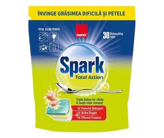 Detergent pentru masina de spalat vase Sano Spark Total Action, 30 spalari