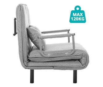 Fotoliu pat 2 in 1, gri deschis