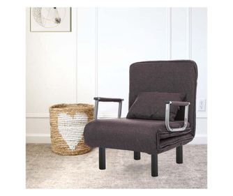 Fotoliu pat 2 in 1, maro