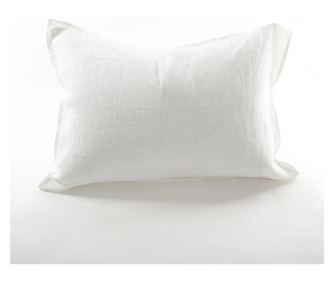 Λινό μαξιλαροθήκη Le Boheme, 100% γαλλικό πλυμένο λινό , 160 γρ.2 , 50x70 εκ, Δροσερό λευκό