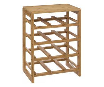 Raft Stories, pentru 12 sticle de vin, bambus, 35 x 24 x H47 cm