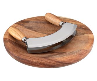 Комплект кръгли ножове и полукръгли ножове Navaris, 24x24x3 см, за ароматни билки, 52978.01