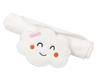 Prosop Absorbant, Cyrax, din Bumbac, pentru Bebelusi, 19x28 cm, Model Norisor, Alb