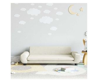 Dětská pohovka, krémová, 100x54x33 cm, samet