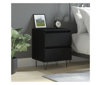 Noptieră, negru, 40x35x50 cm, lemn prelucrat