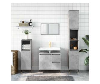 Frdszoba szekrny, beton szrke, 65x33x60 cm, feldolgozott fa