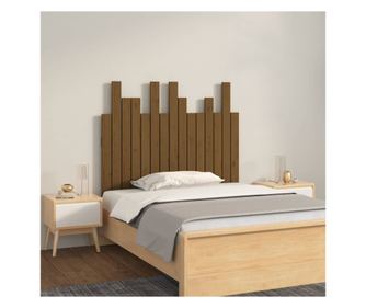 Falra szerelhető fejvég, méz barna 95,5x3x80 cm tömör fenyőfa