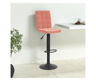 Bar stol, roza, žamet