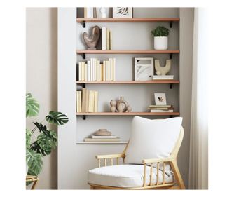 Vilgosbarna fali polc 80x20x2 cm tmr tlgyfbl