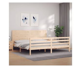 Ágykeret 200x200 cm, tömör fenyőfa