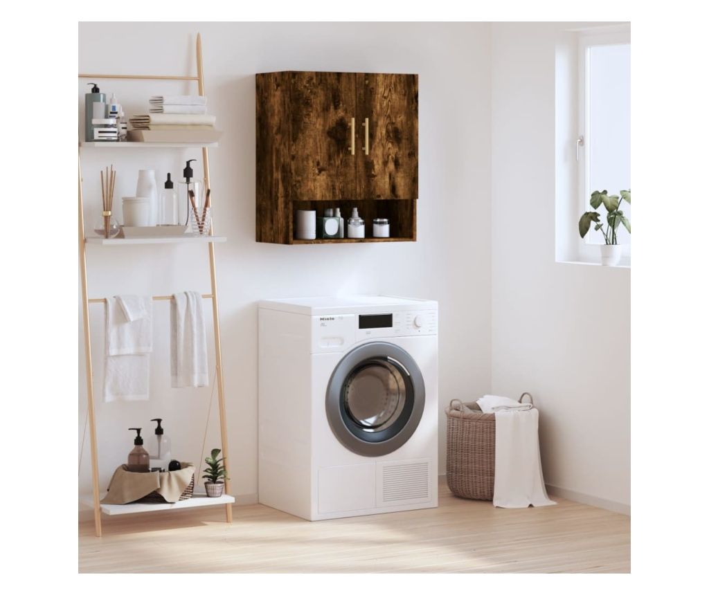 Fali szekrny, fstlt tlgy, 60x31x70 cm, kompozit fa