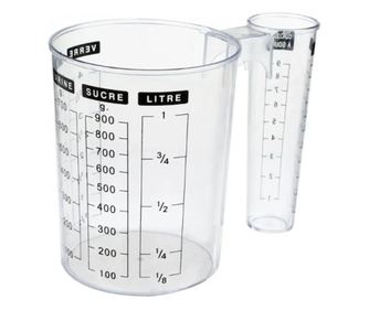 Градуирана двойна мерителна чаша, 1 литър