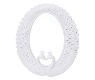 Oglinda Decorativă Elegantă Pufo Love, 40 cm, Albă - Lebede, Nuntă & Evenimente
