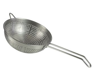 Szűrő egy fogantyúval, apró lyukú, 20 cm, matt, rozsdamentes, AZHOME