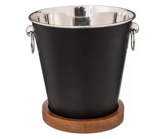 Frapiera SG Black Mango, inox, suport lemn, 21 x 22 cm